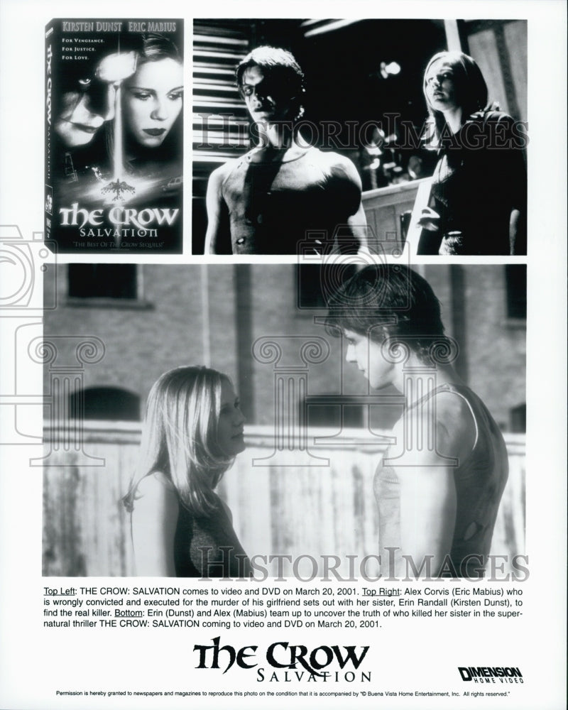 Press Photo Eric Mabius and Kirsten Dunst in &quot;The Crow: Salvation&quot; - Historic Images