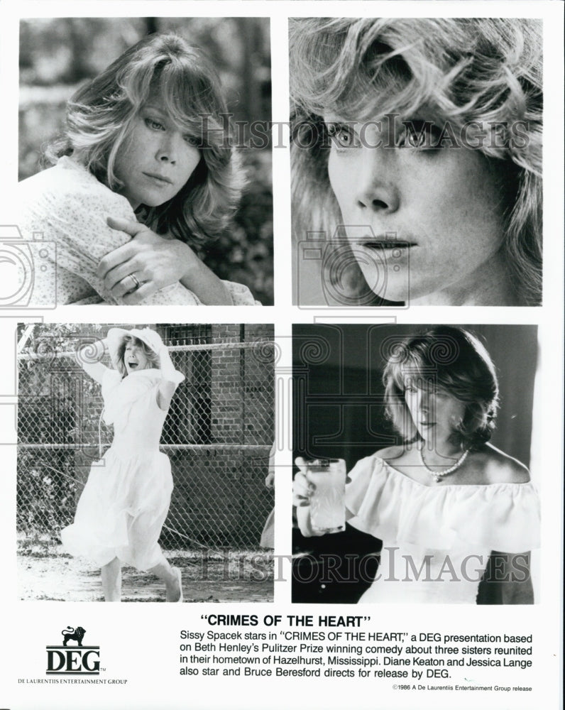 1986 Press Photo Sissy Spacek in &quot;Crimes of the Heart&quot; - Historic Images