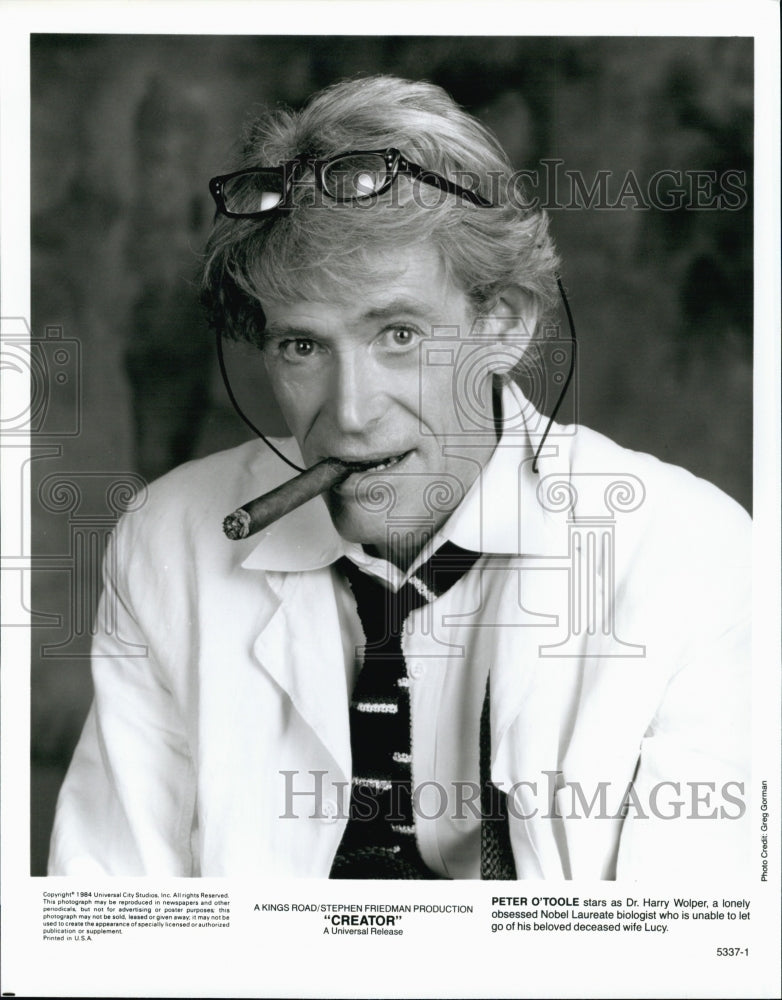 1984 Press Photo Peter O&#39;Toole &quot;Creator&quot; - Historic Images