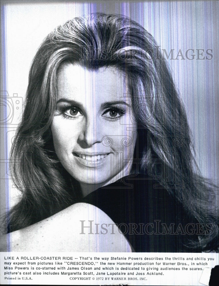 1972 Press Photo Stefanie Powers "Crescendo" - Historic Images