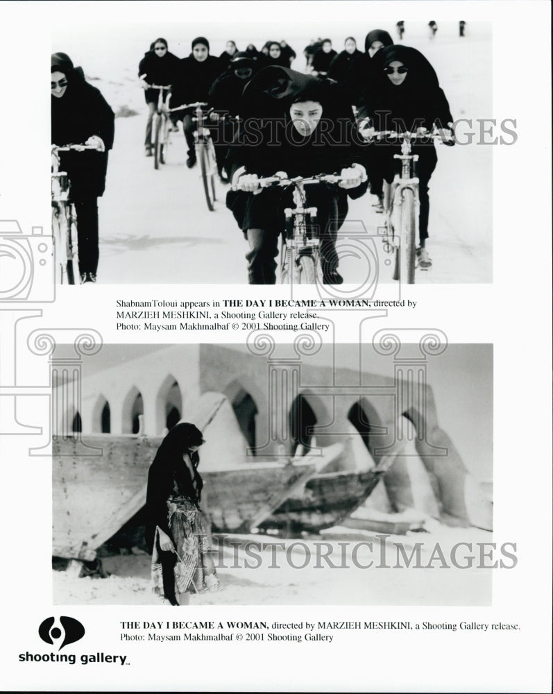2001 Press Photo Shabnam Toloui in &quot;The Day I Become a Woman&quot; - Historic Images