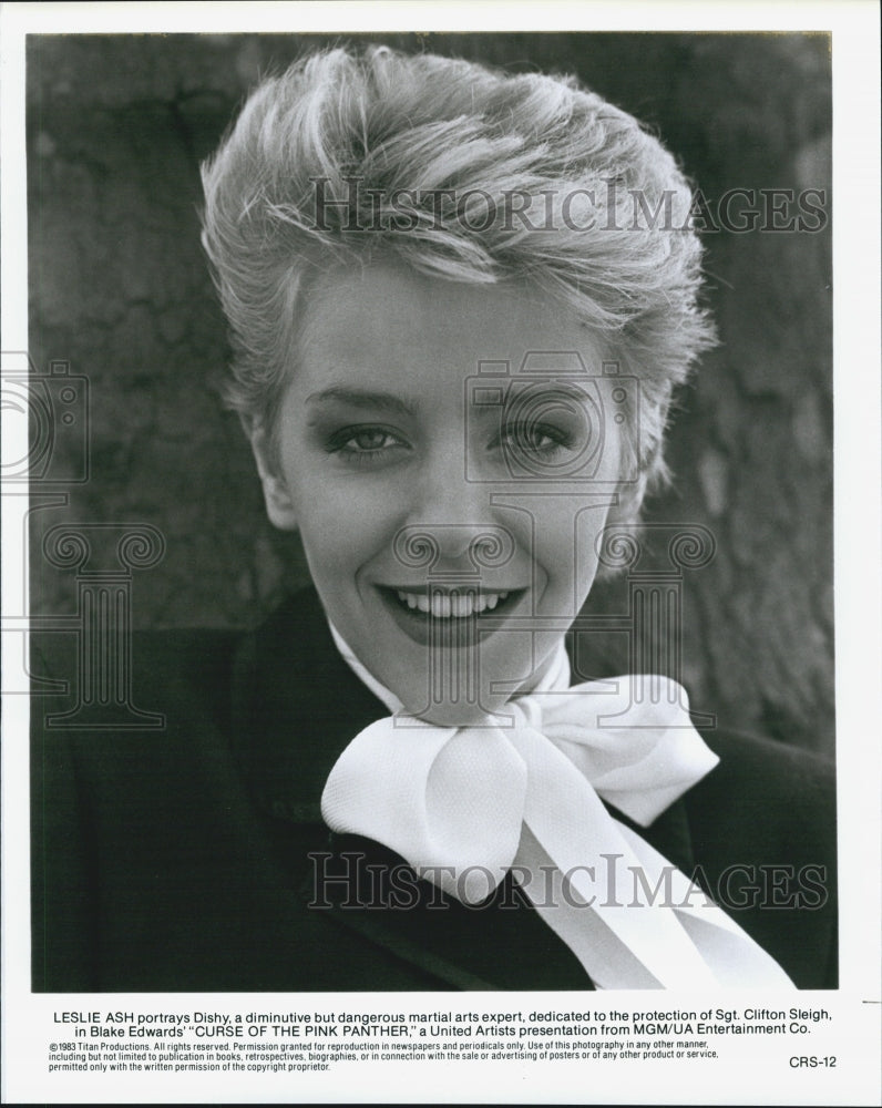 1983 Press Photo Actress Leslie Ash in "Curse of the Pink Panther" - Historic Images