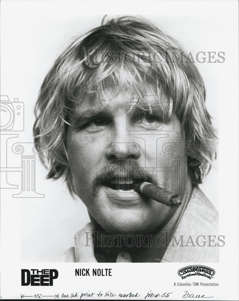 Press Photo Actor Nick Nolte in &quot;The Deep&quot; - Historic Images