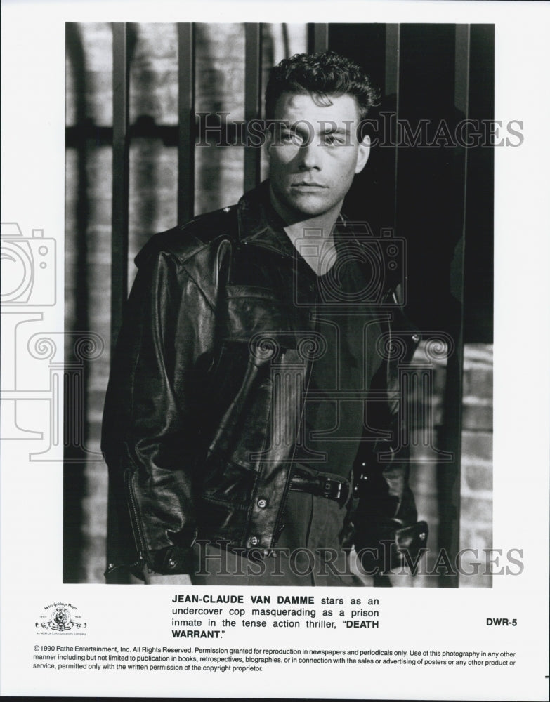 1990 Press Photo Jean-Claude Van Damme in &quot;Death Warrant&quot; - Historic Images