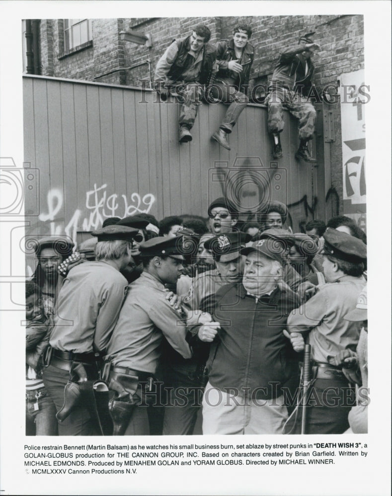 1985 Press Photo Martin Balsam in &quot;Death Wish 3&quot; - Historic Images