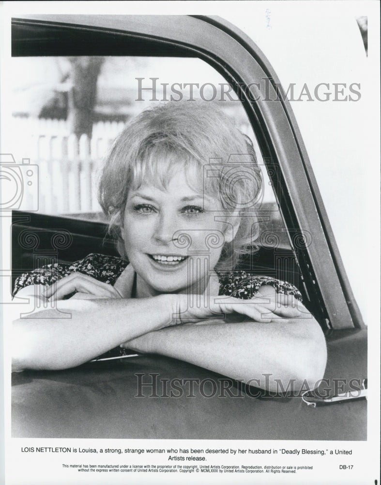 1981 Press Photo Actress Lois Nettleton Stars In Horror Film "Deadly Blessing" - Historic Images