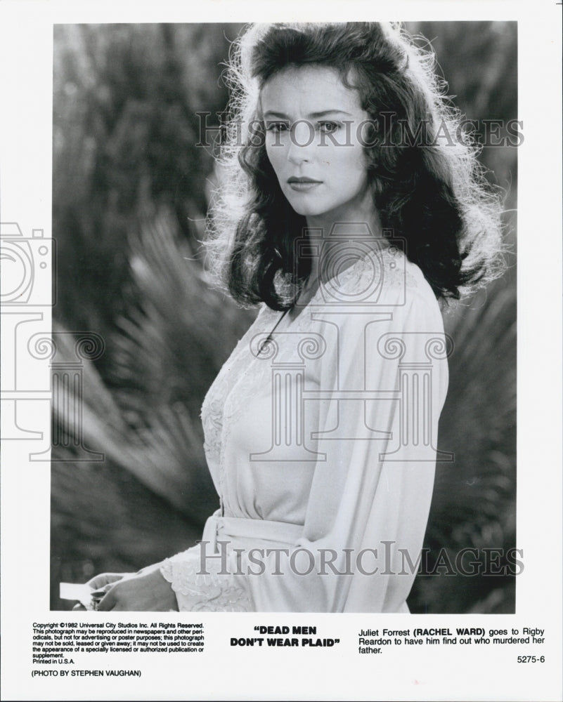 1982 Press Photo Rachel Ward in &quot;Dead Men Don&#39;t Wear Plaid&quot; - Historic Images