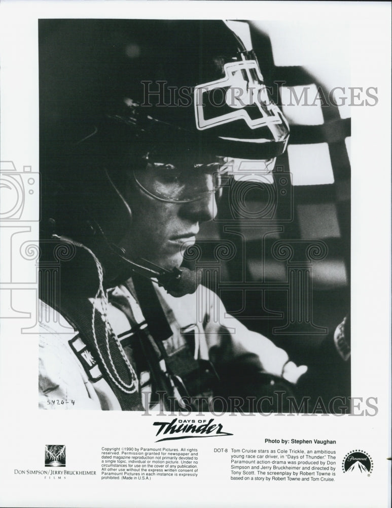 1990 Press Photo "Days Of Thunder" Tom Cruise Tony Scott Actor - Historic Images