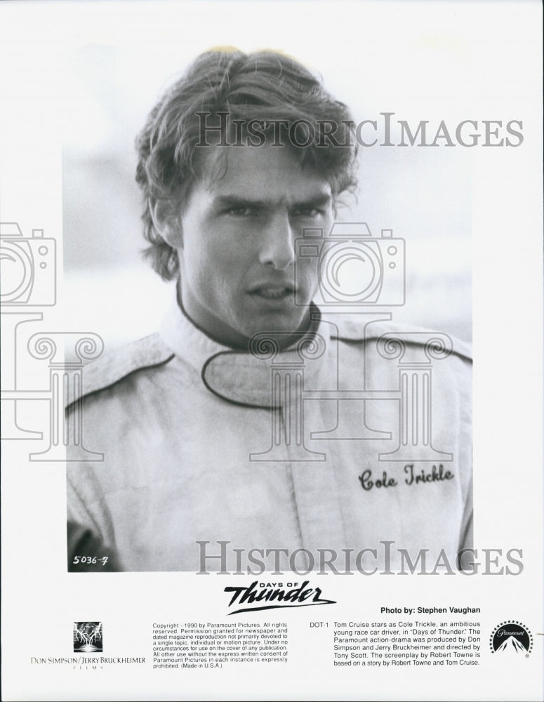 1990 Press Photo &quot;Days Of Thunder&quot; Tom Cruise Tony Scott - Historic Images