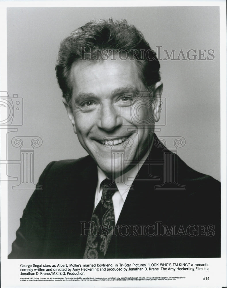 1989 Press Photo George Segal in &quot;Look Who&#39;s Talking&quot; - Historic Images