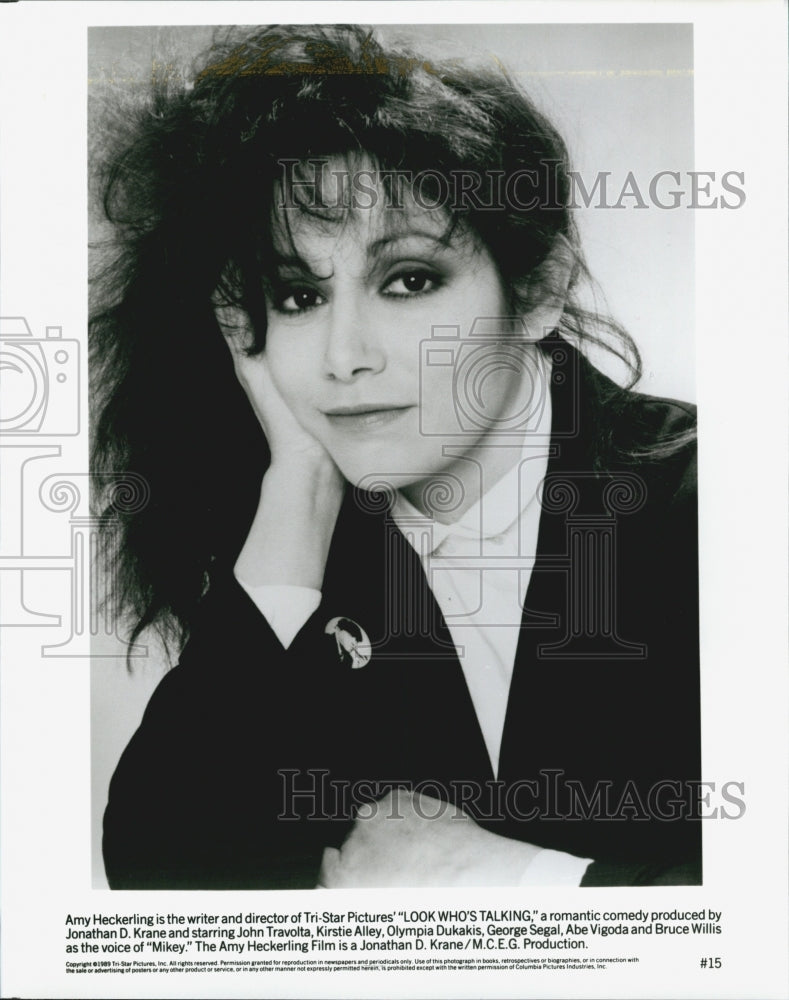 1989 Press Photo Amy Heckerling in &quot;Look Who&#39;s Talking&quot; - Historic Images