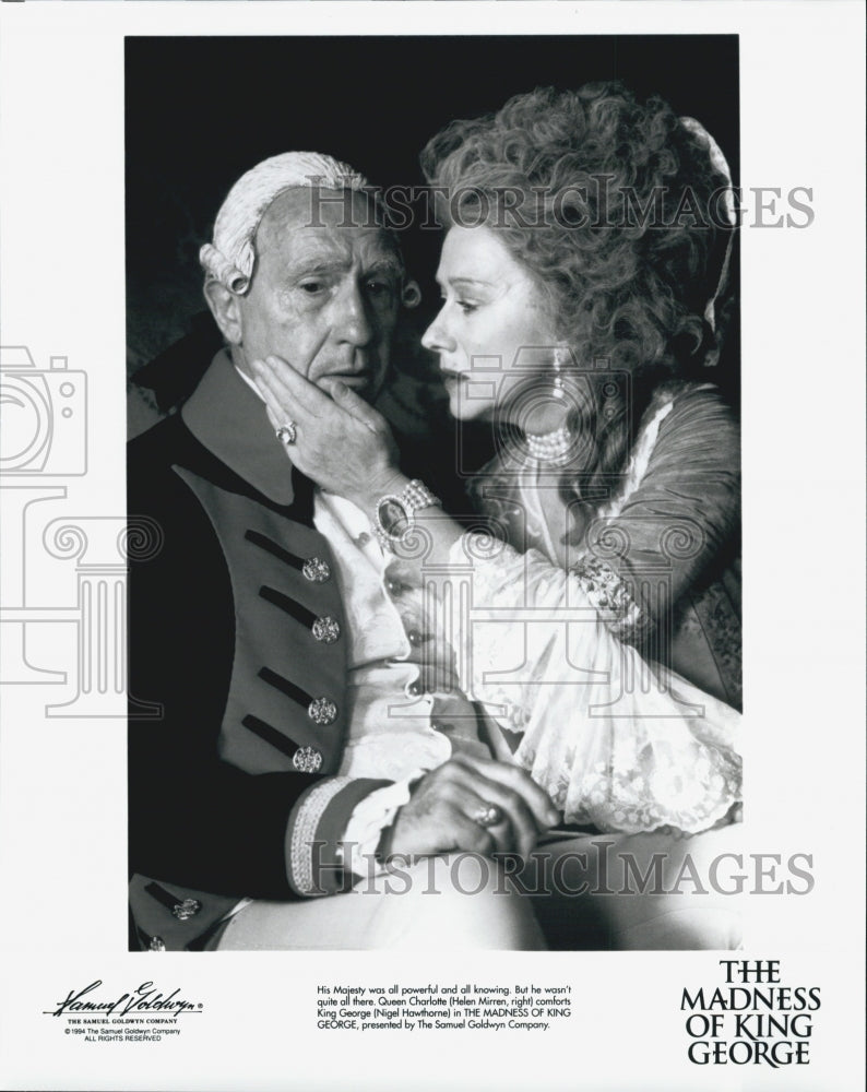 1994 Press Photo Helen Mirren Nigel Hawthorne in "The Madness of King George" - Historic Images