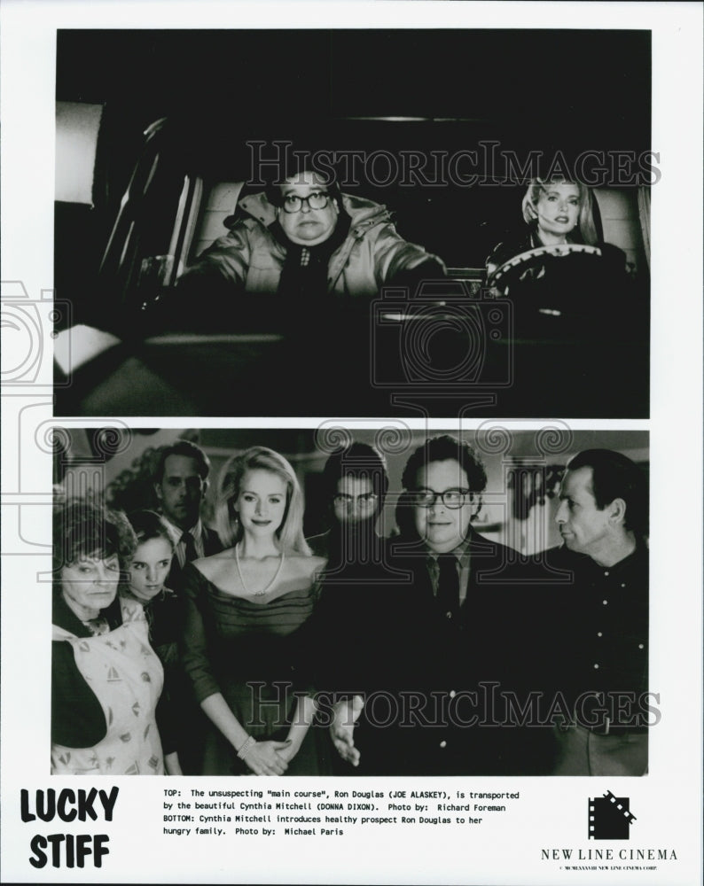 1988 Press Photo Joe Alaskey and Donna Dixon in "Lucky Stiff" - Historic Images