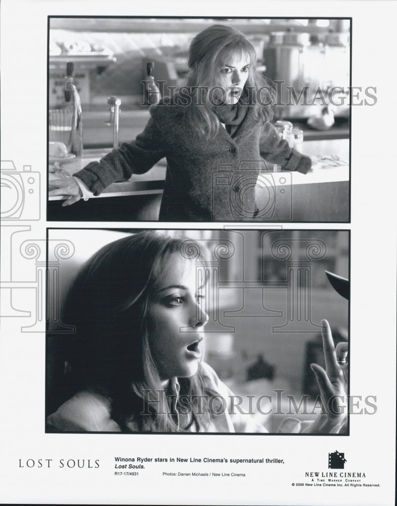 2000 Press Photo Wynonna Ryder Stars In Lost Souls - Historic Images