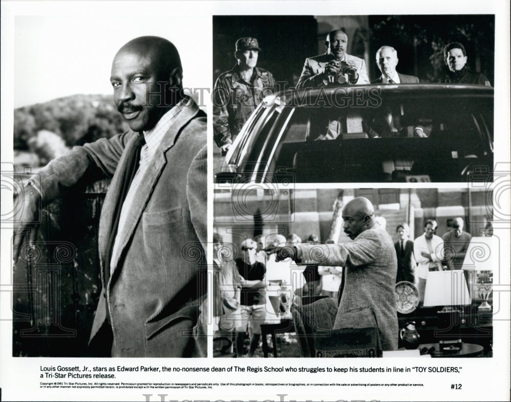 1991 Press Photo actor Lewis Gossett Jr. in the film Toy Soldiers - DFPG57135 - Historic Images