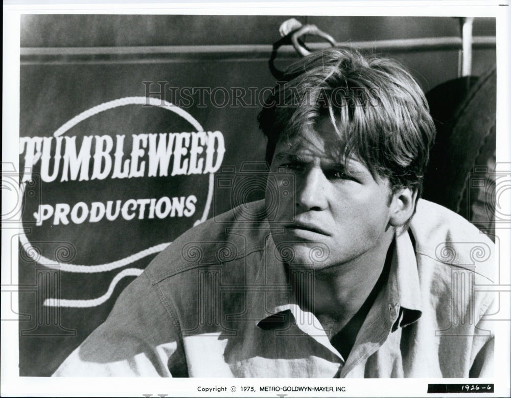 1975 Press Photo Actor Jeff Bridges in "Hearts of the West" Film - Historic Images