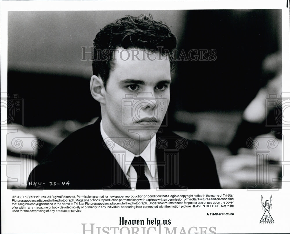 1985 Press Photo Actor Kevin Dillon  In Movie "Heaven Help Us" - Historic Images