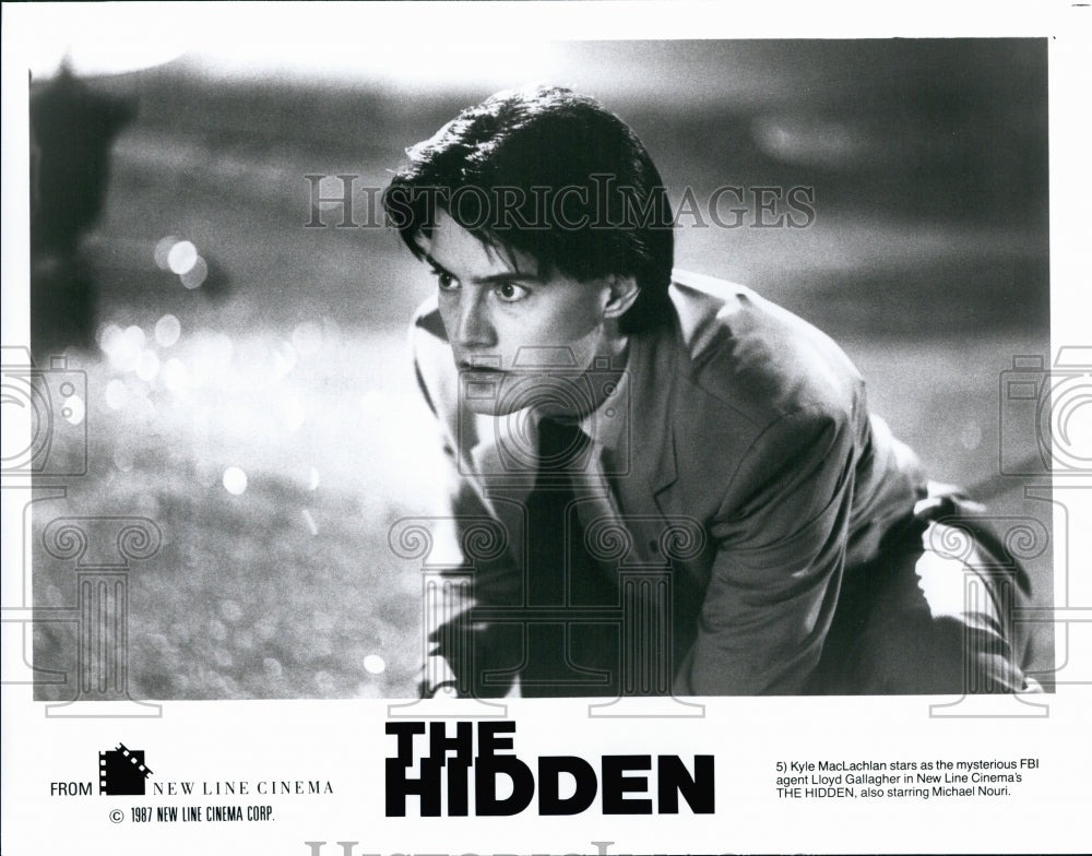 1987 Press Photo actor Kyle MacLachlan starring in The Hidden - Historic Images