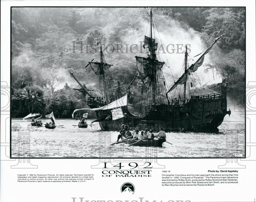 1992 Press Photo Paramount Epic Adventure 1492: Conquest of Paradise  Director - Historic Images