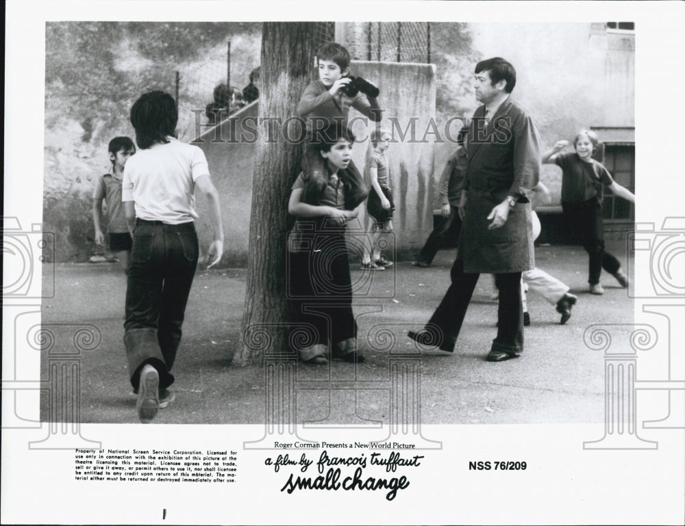 Press Photo Actors Appear In Francois Truffaut Movie &quot;Small Change&quot; - Historic Images