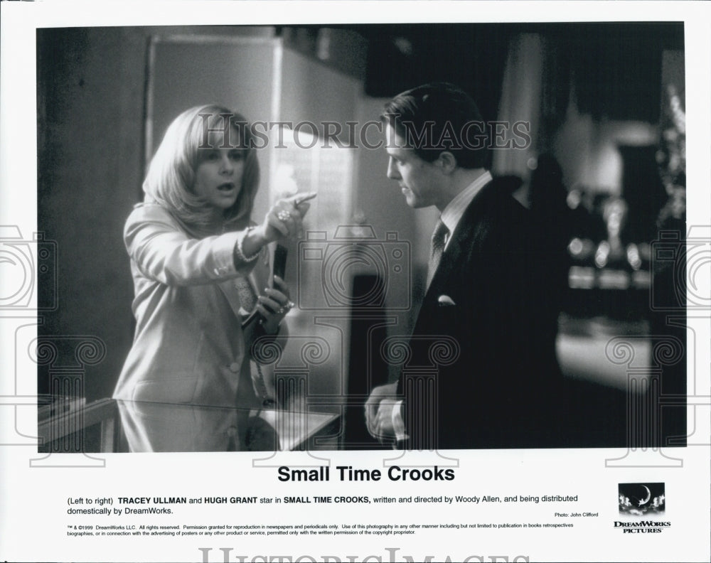 1999 Press Photo Tracey Ullman And Hugh Grant In Movie &quot;Small Time Crooks&quot; - Historic Images