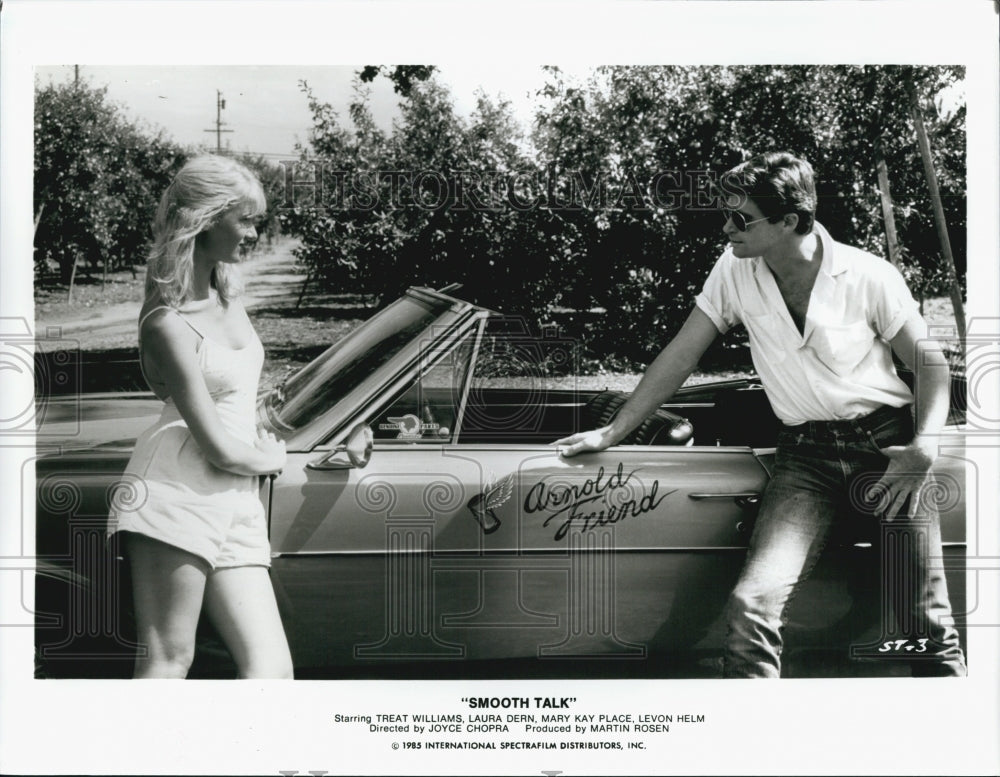 1985 Press Photo Treat Williams and Laura Dern in the film Smooth Talk - Historic Images