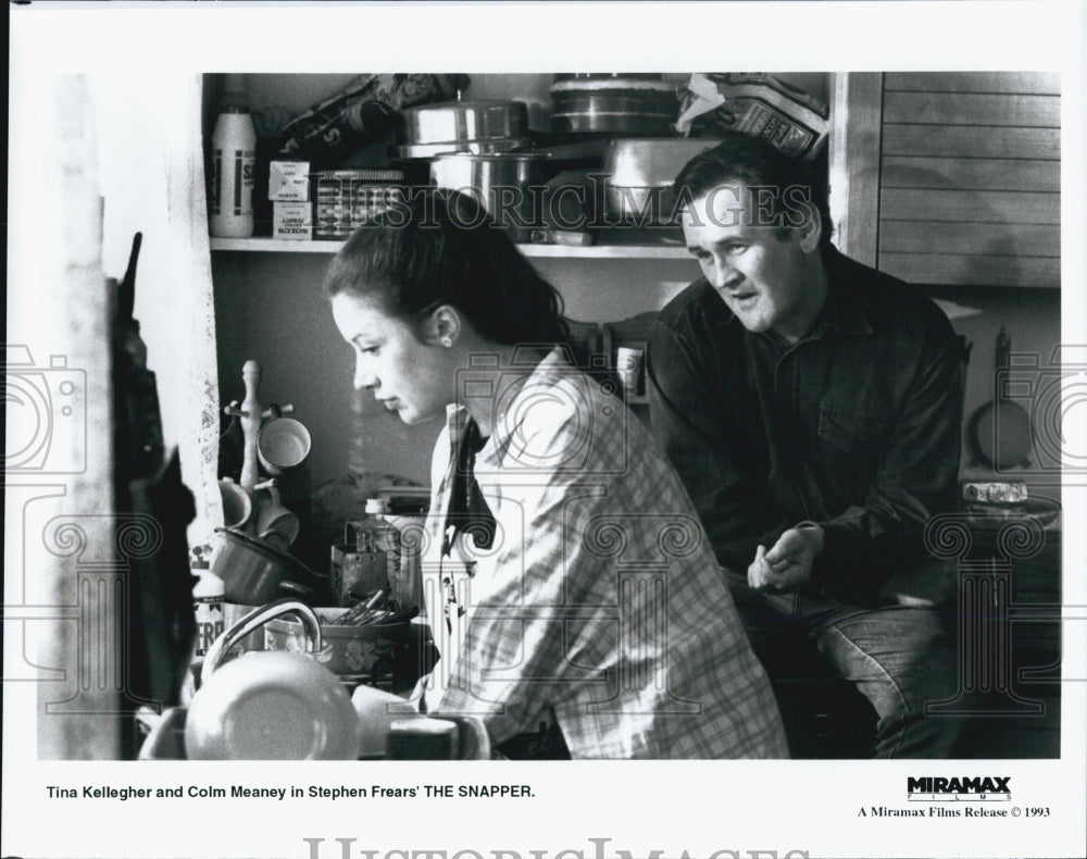 1993 Press Photo Actors Tina Kellegher And Colm Meaney In Movie "The Snapper" - Historic Images