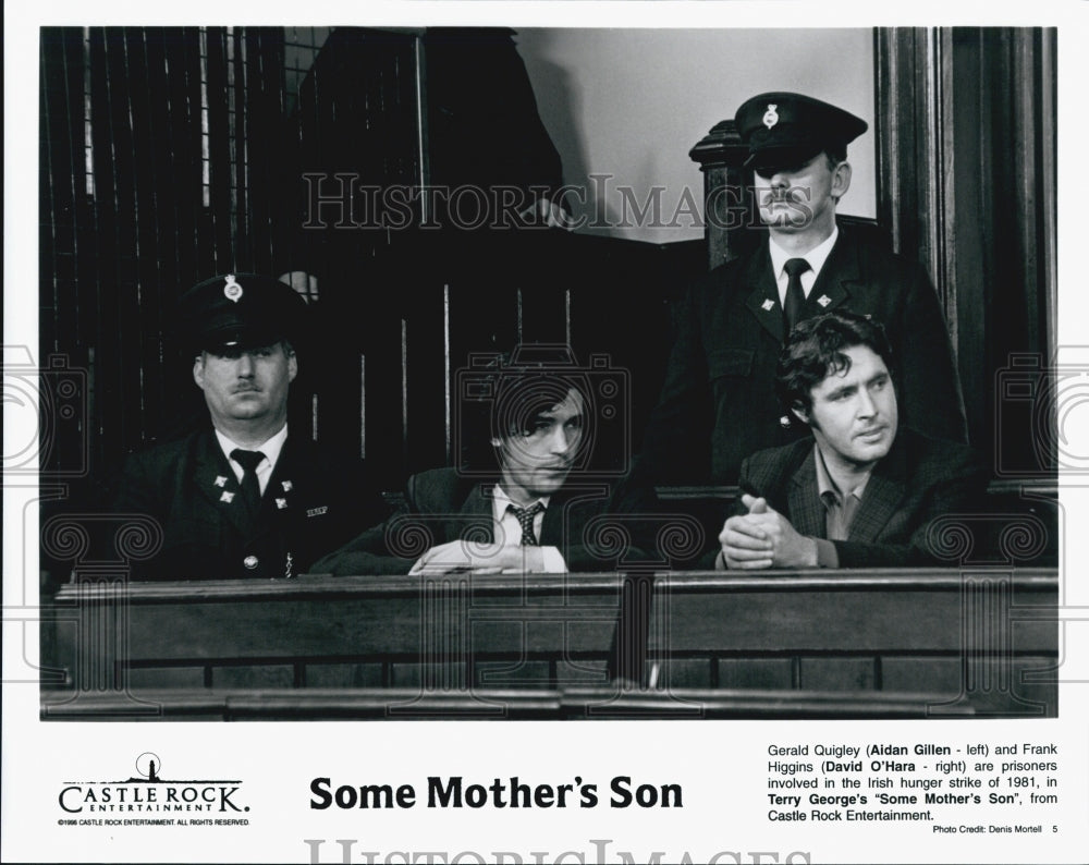 1996 Press Photo Aidan Gillen, David O'Hara, Terry George In "Some Mother's Son" - Historic Images