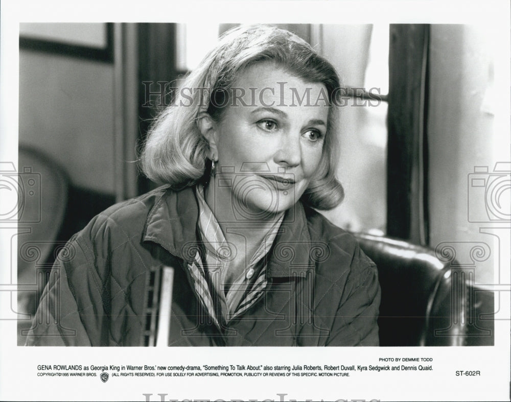 1995 Press Photo Actress Gena Rowalds In Movie "Something To Talk About" - Historic Images