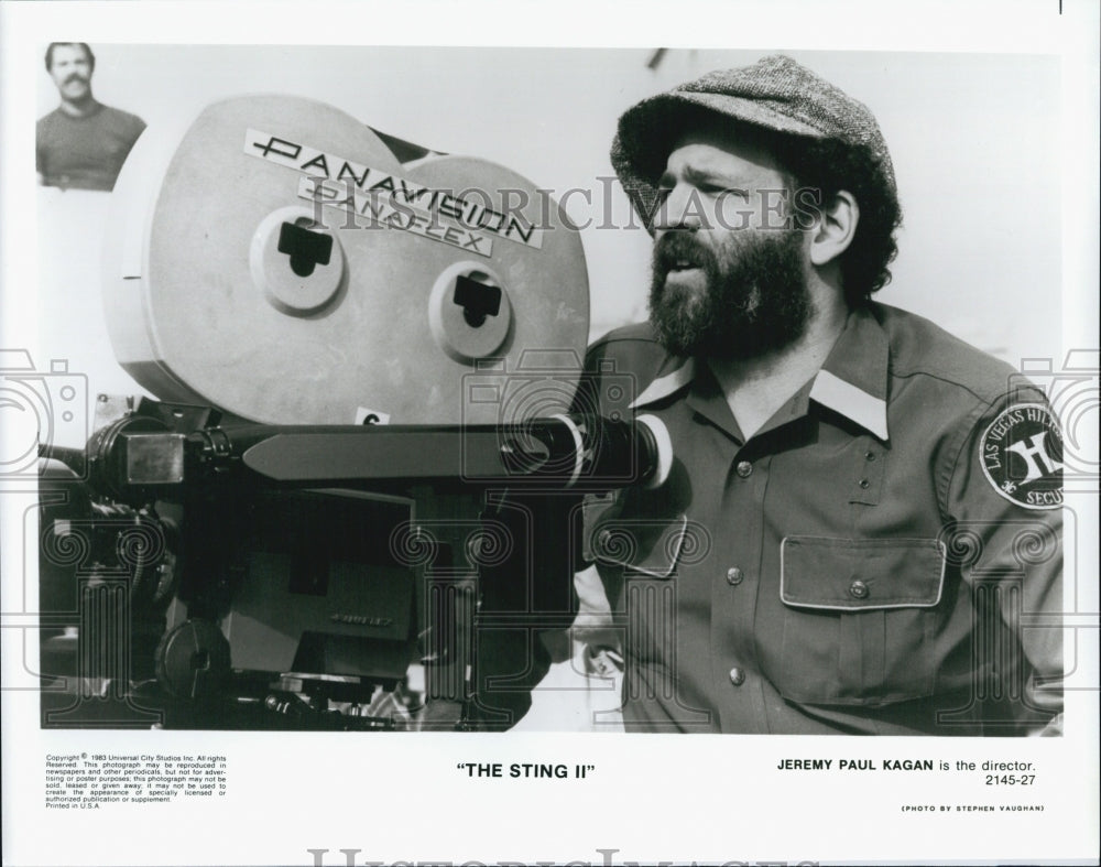 1983 Press Photo Jeremy Paul Kagan Directs A Scene From Movie &quot;The Sting II&quot; - Historic Images