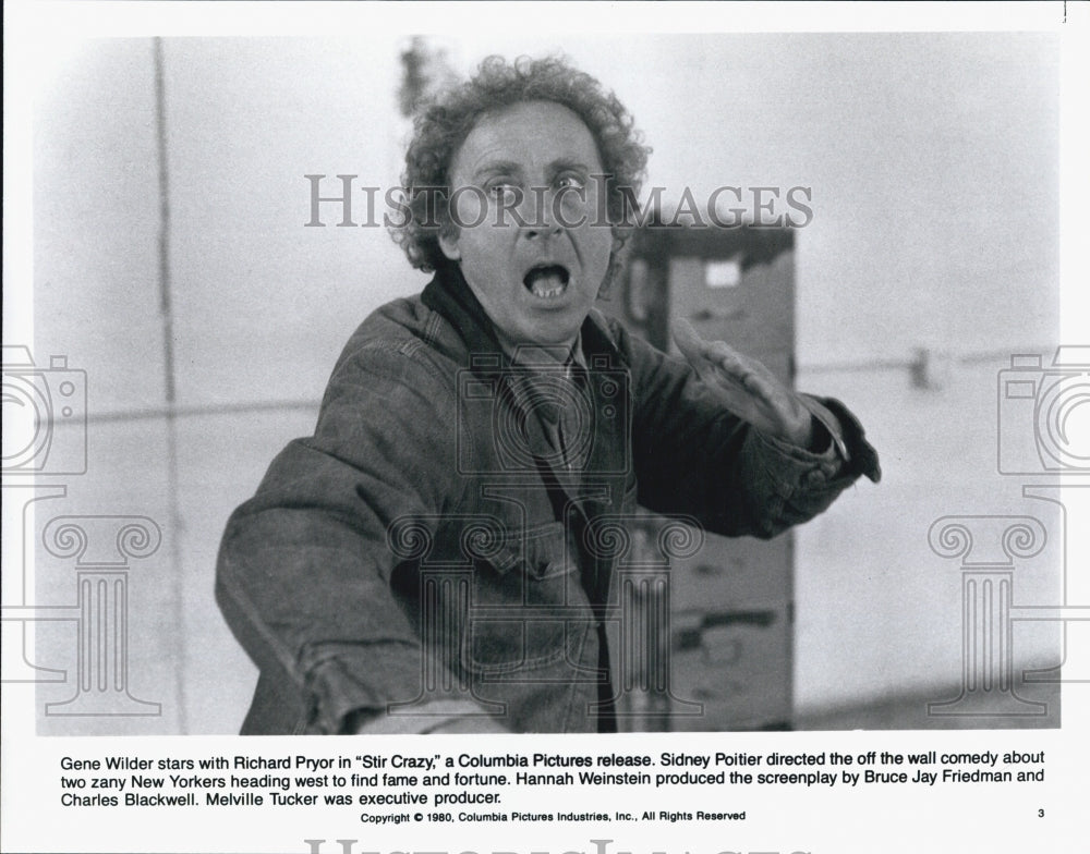 1980 Press Photo Gene Wilder in a scene from the film Stir Crazy - Historic Images