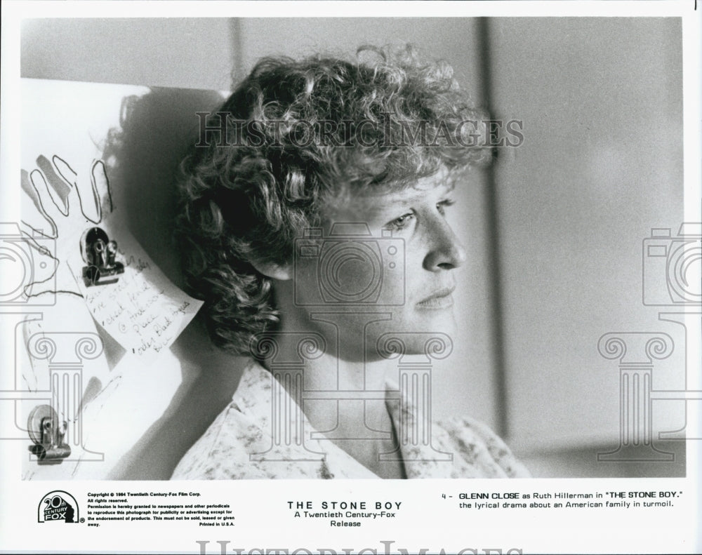 1984 Press Photo Actress Glenn Close As Ruth Hillerman In Movie "The Stone Boy" - Historic Images