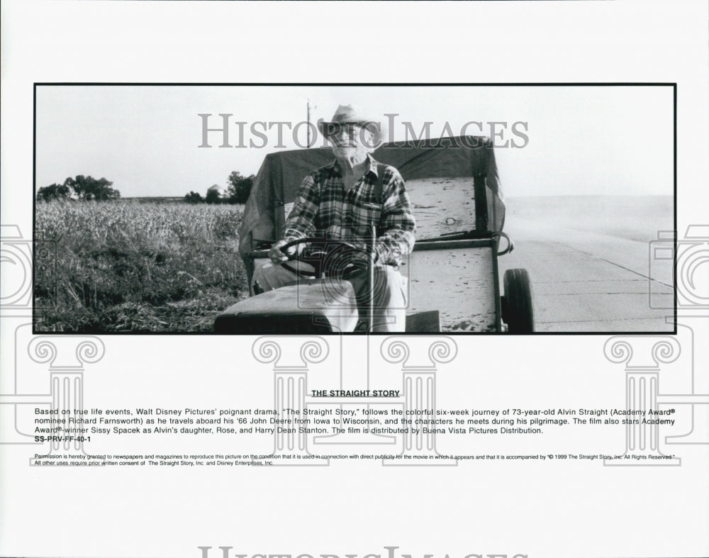 1999 Press Photo Richard Farnsworth starring in the film The Straight Story - Historic Images