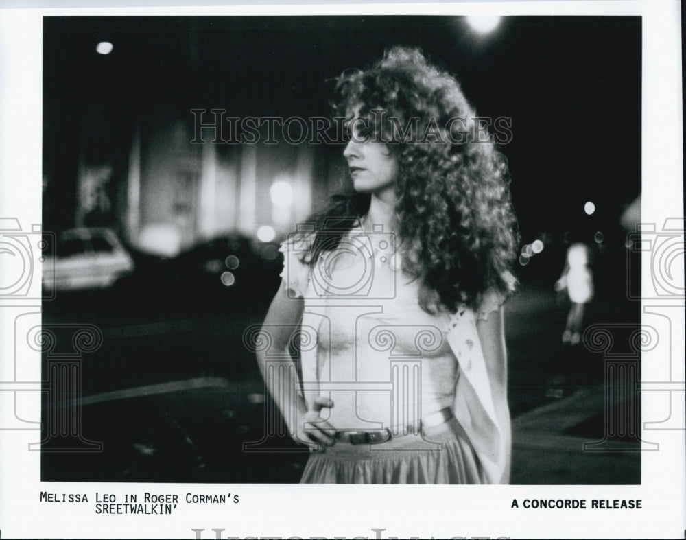 1985 Press Photo Melissa Leo Appears In Roger Corman Movie "Streetwalkin'" - Historic Images