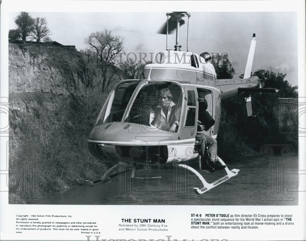 1980 Press Photo Actor Peter O'Toole as Film Director Eli Cross in The Stunt Man - Historic Images