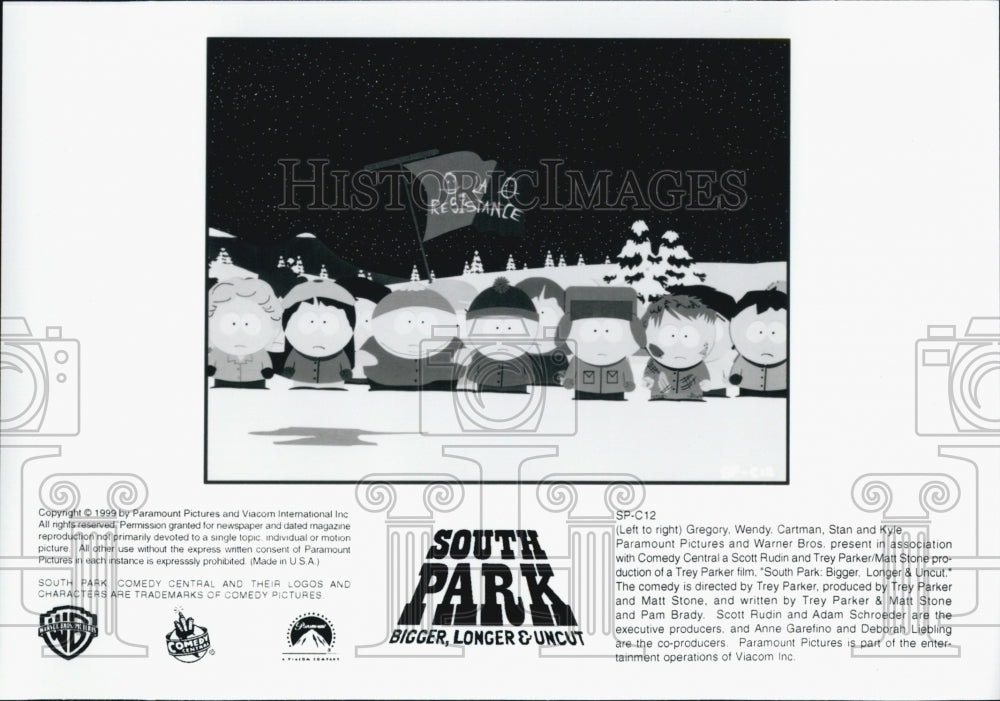 1999 Press Photo Scene from "South Park: Bigger, Longer & Uncut" - DFPG59205 - Historic Images