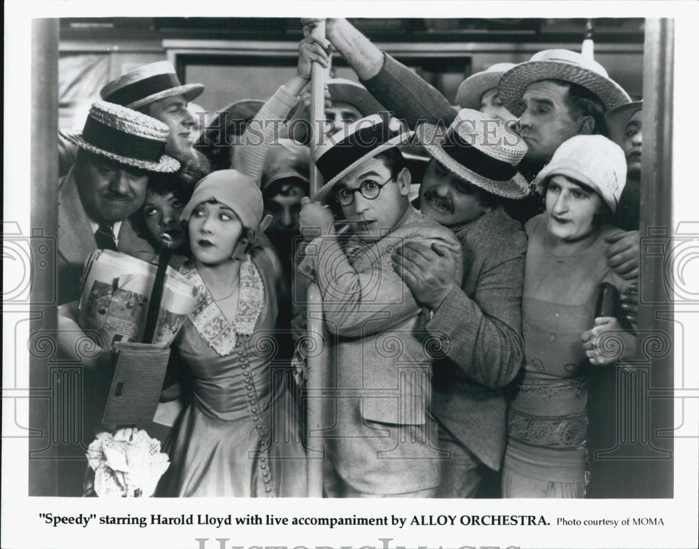 1928 Press Photo Actor Harold Lloyd in &quot;Speedy&quot; Silent Film - DFPG59489 - Historic Images
