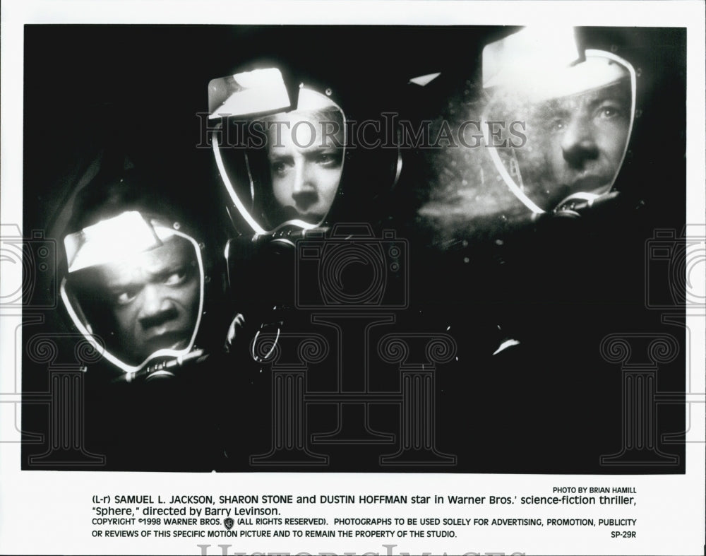 1998 Press Photo Actor Samuel L. Jackson Actress Sharon Stone Actor Dustin - Historic Images