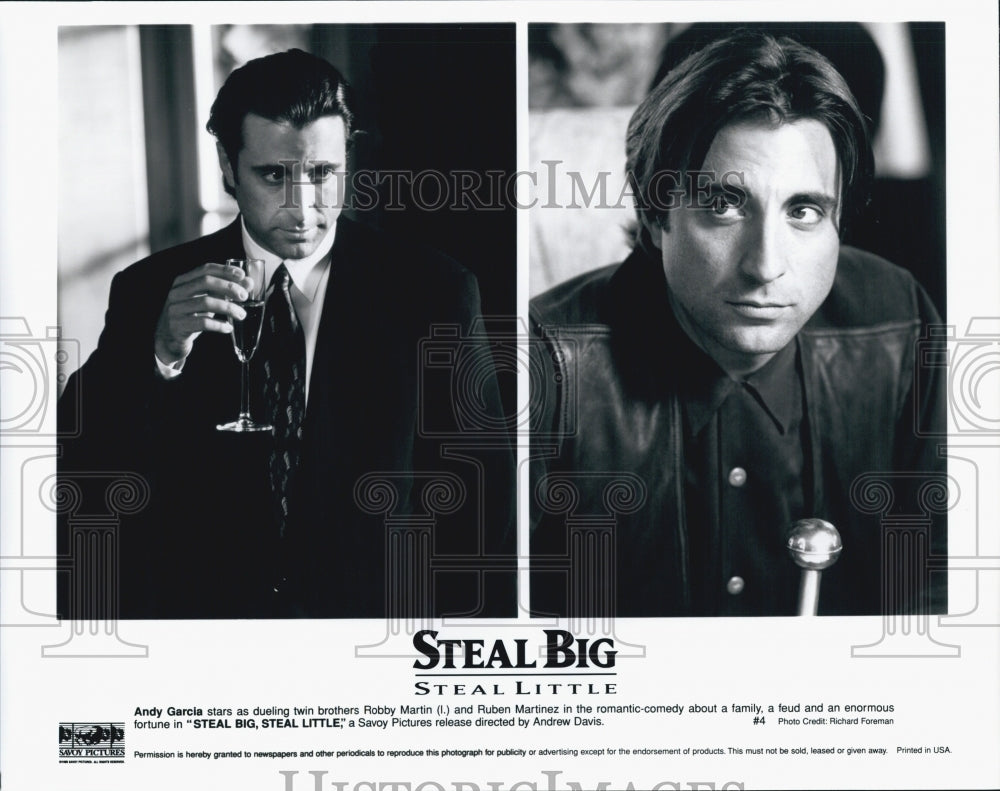 1995 Press Photo Andy Garcia &quot;Steal Big Steal Little&quot; - DFPG59807 - Historic Images