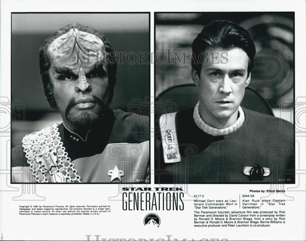 1994 Michael Dorn &amp; Alan Ruck Star In &quot;Star Trek Generations&quot;-Historic Images