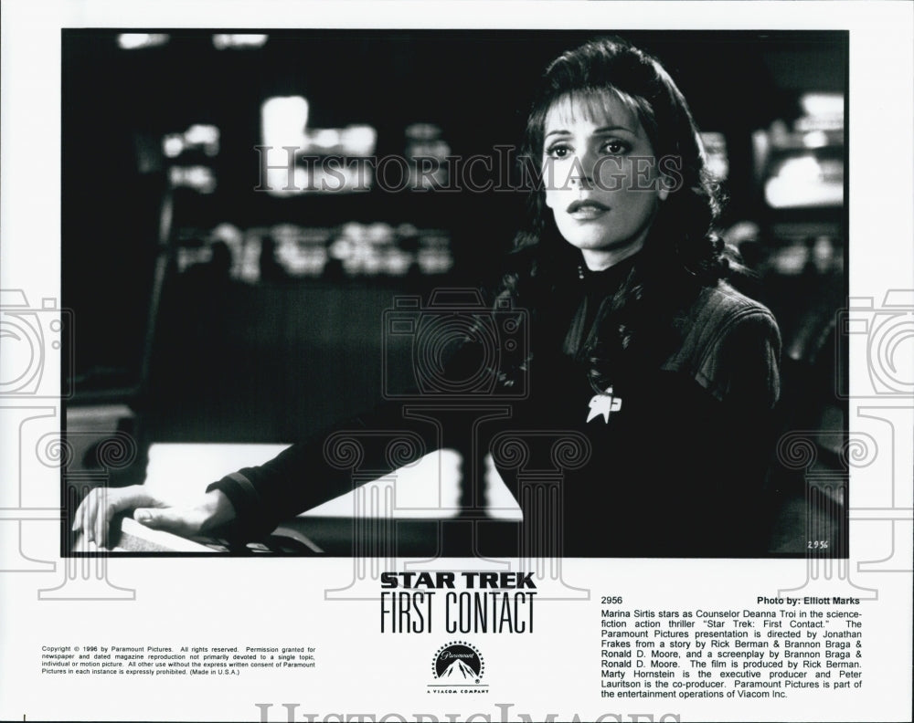 1996 Press Photo  &quot;Star Trek First Contact&quot; Marina Sirtis - Historic Images