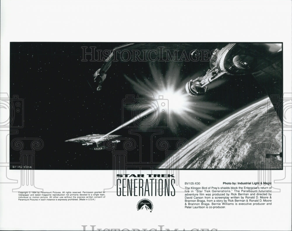 1994 Press Photo &quot;Star Trek Generations&quot; Klingon Bird of Prey - Historic Images