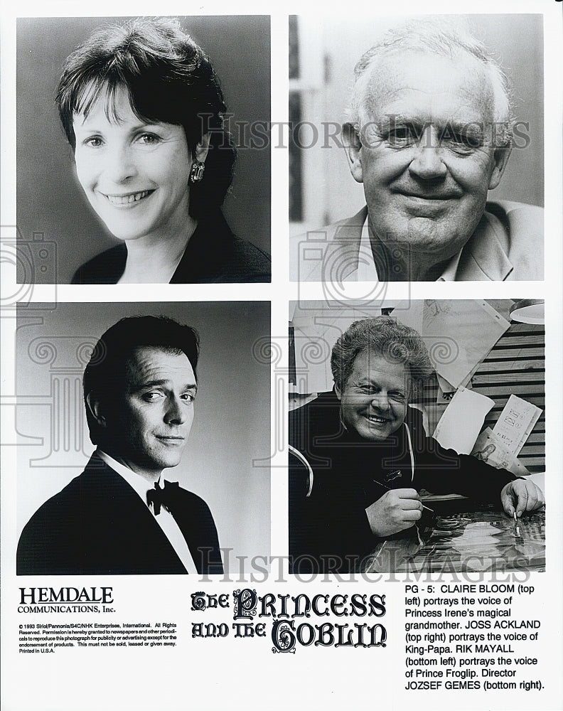 1993 Press Photo Claire Bloom Joss Ackland in "The Princess and the Goblin" - Historic Images
