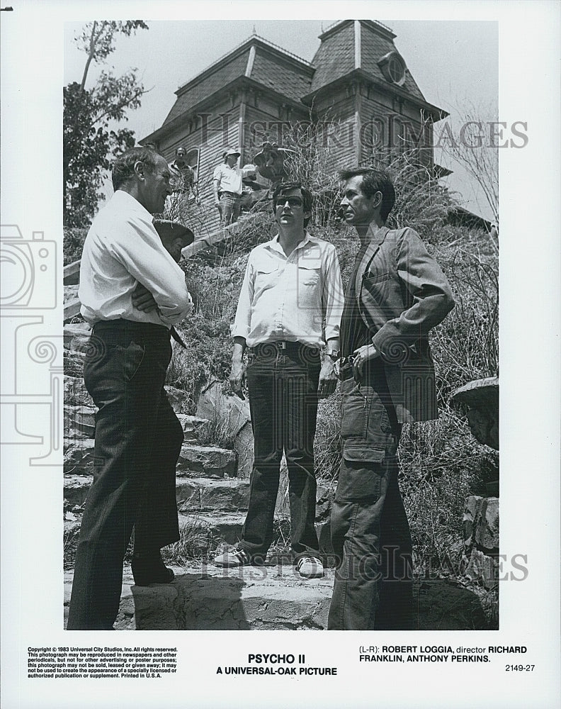 1992 Press Photo Robert Loggia, Richard Franklin, Anthony Perkins "Psycho II" - Historic Images