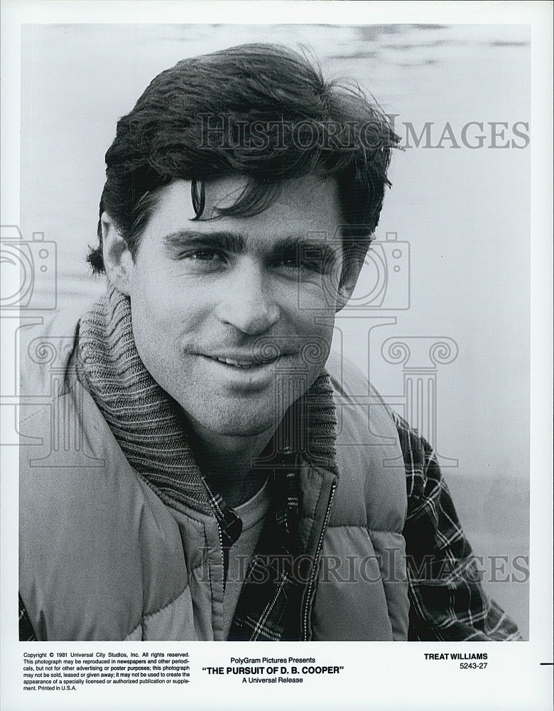 1981 Press Photo Actor Treat Williams in "The Pursuit of D.B. Cooper" Film - Historic Images