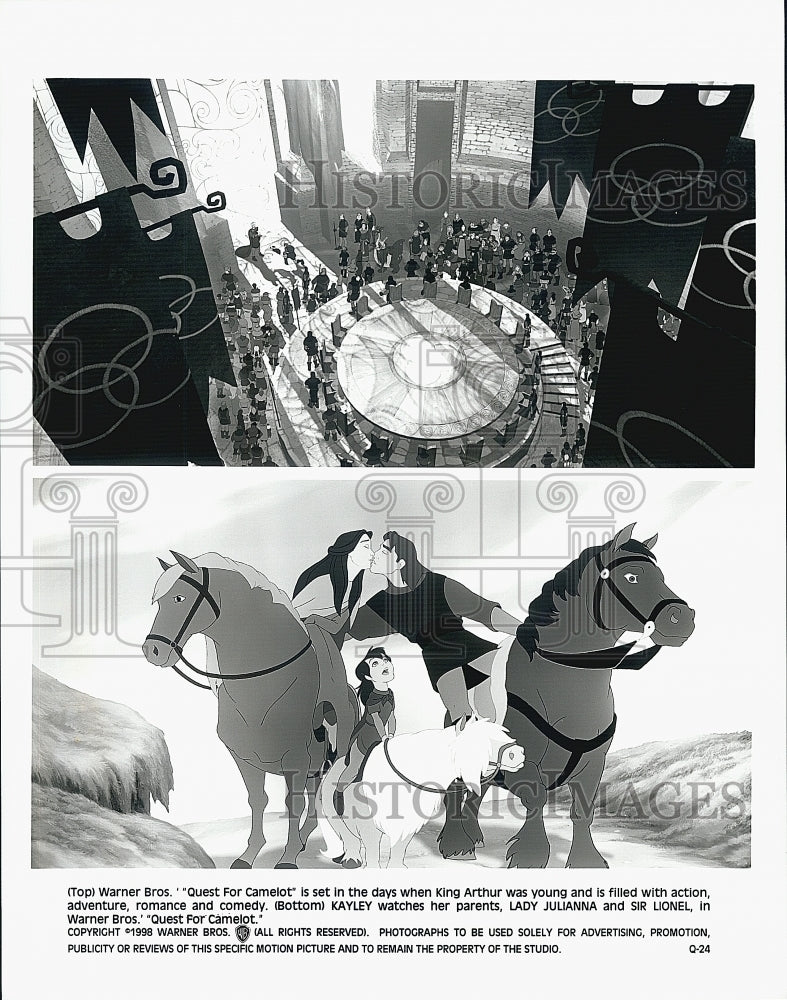 1998 Press Photo Characters From  Animated Movie "Quest For Camelot" - Historic Images