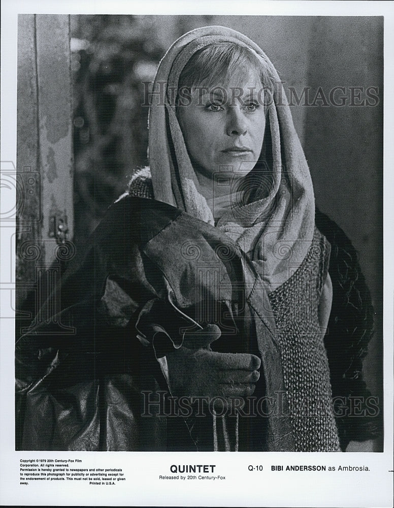 1979 Press Photo Actress Bibi Andersson Stars In "Quintet" 20th Century Fox - Historic Images