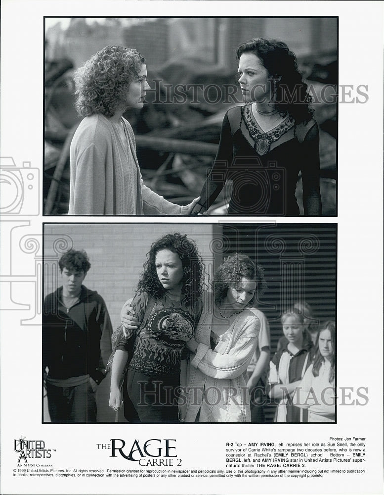 1999 Press Photo  "The Rage Carrie 2" Amy Irving,Emily Bergl, - Historic Images