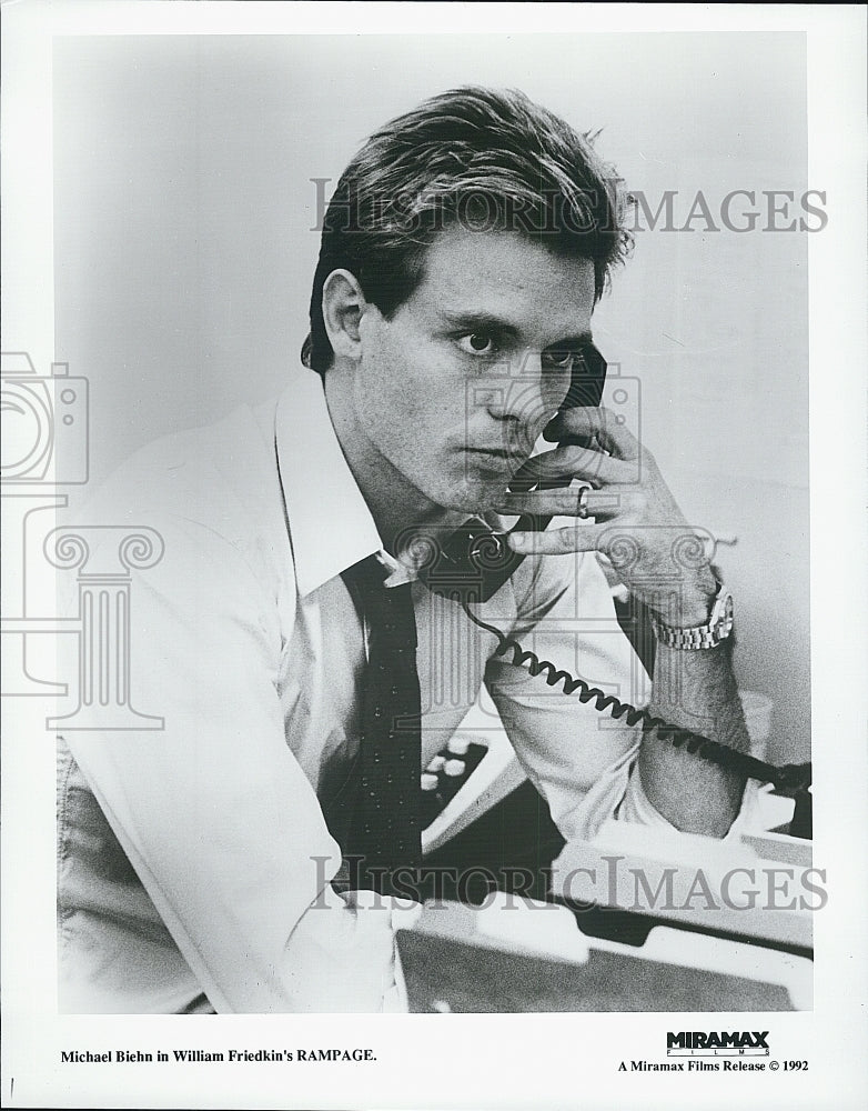 1992 Press Photo Actor Michael Biehn Stars In William Friedkin's "Rampage" - Historic Images