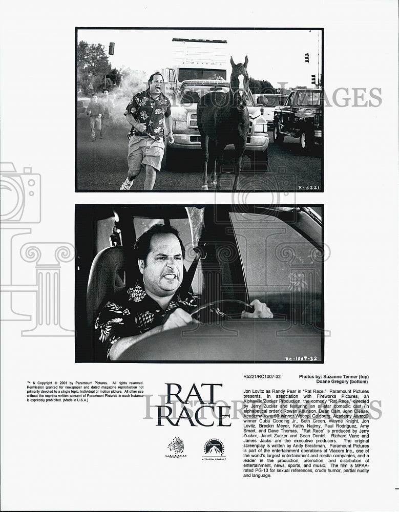 2001 Press Photo Jon Lovitz in scenes from &quot;Rat Race&quot; - DFPG60871 - Historic Images